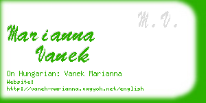 marianna vanek business card